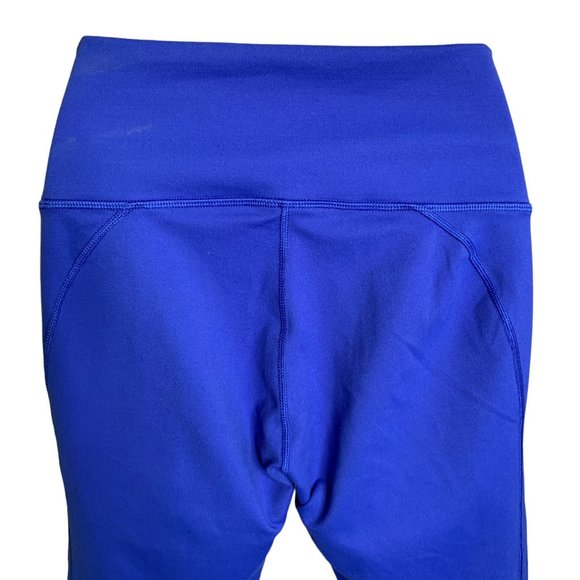 Fabletics Powerhold Cropped Leggings S Blue High Rise Waistband Pocket Pullon - Picture 4 of 5